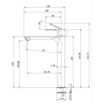 SAPHO - PAX stojánková umyvadlová baterie vysoká, prodloužená hubice, bílá mat XA07/14