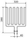 Topné těleso, spirála pro saunová kamna L23, L26, L30, 2500W/230V CZSL-314L