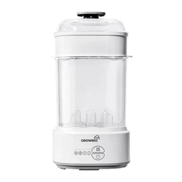Grownsy 916 šedá / Sterilizátor lahví / parní sterilizace / sušička 360° / skladování 24 h / 500 W (916)