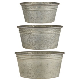 Ib Laursen Plechový obal na květiny Conical Urban Garden S, šedá barva, kov