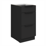 Spodní skříňka Aria 40 D 3S BB - Premium Box Barva korpusu: Černá, Barva dvířek: GR - Graphite AFM