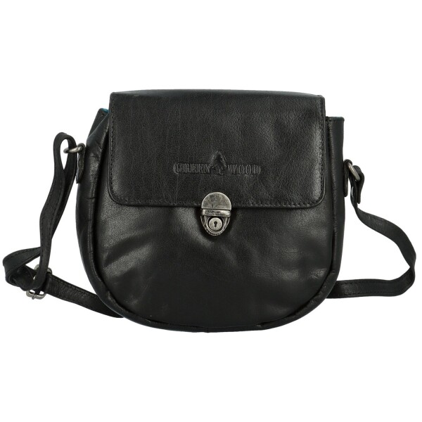 Luxusní dámská kožená crossbody kabelka GW Manoli, černá