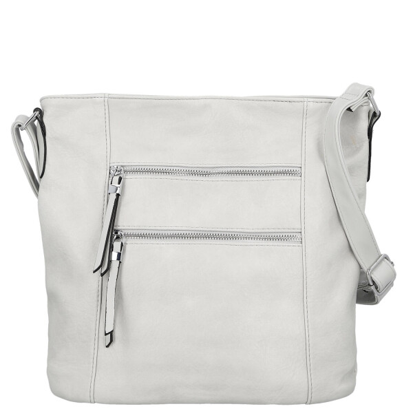 Trendy dámská koženková crossbody kabelka Truda, šedá