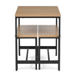 Jídelní set s 2 lavicemi, 110x60x75cm, mdf, dub, AUT-G1175 OAK