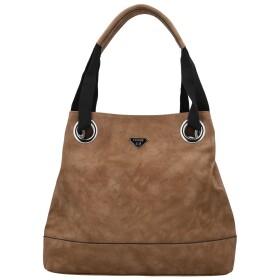 Módní dámská koženková kabelka na rameno Harieta, hnědá