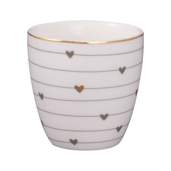 GREEN GATE Mini latte cup Grace Grey 130 ml, šedá barva, porcelán