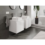 MEXEN/S - Orio koupelnová skříňka pod umyvadlo 50 cm s deskou, 1 šuplík, bílá lesk 91A10-05047-1-BFC00