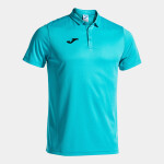 Pánské polo tričko Joma Polo Shirt Hobby S/S Fluor Turquoise Velikost: M