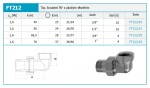 NOVASERVIS - Topenářské šroubení 90 niklované 3/4" FT212/20