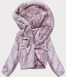 Krátká růžová dámská kožešinová bunda model 17552870 růžová S'WEST