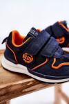 Dětská sportovní obuv na suchý zip Memory Foam System Big Star KK374183 Námořnická modrá 23
