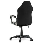 Kancelářská a herní židle, potah růžová, šedá a černá látka, houpací mechanismus