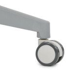Židle kancelářská, bílý plast, šedý MESH a šedá látka, plastový kříž, houpací mechanismus.
