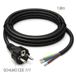Napájecí kabel SCHUKO CEE 7/7 (E/F) 1,8 m / Napájecí kabel / měď / 3x1,0 mm2 (54597)