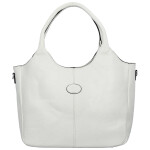 Trendy dámská koženková kabelka na rameno Stifa, bílá