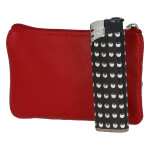 Kožená klíčenka Bellugio KEYS, červená