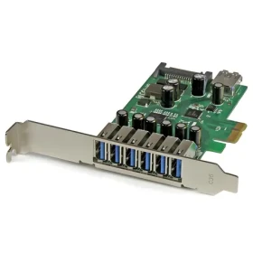 StarTech PCIe karta USB 3.0 7 portů zelená / Řadič USB / PCI Express / USB-A / čipset Renesas/NEC µPD720201 (PEXUSB3S7)