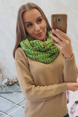 KN15 Dámská čepice s kapucí zelená neonová UNI