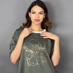 HOSH Mikinové šaty Kina Velikost: UNI, Barva: Khaki