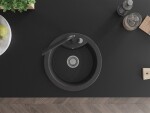 MEXEN/S - Diego granitový dřez včetně baterie Duero, černá kropenatá 6512-76-671600-70