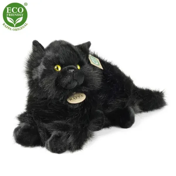 Eco-Friendly Rappa kočka černá ležící 30 cm