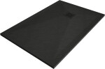 MEXEN/S - Stone+ obdélníková sprchová vanička 120 x 90, černá, mřížka černá 44709012-B