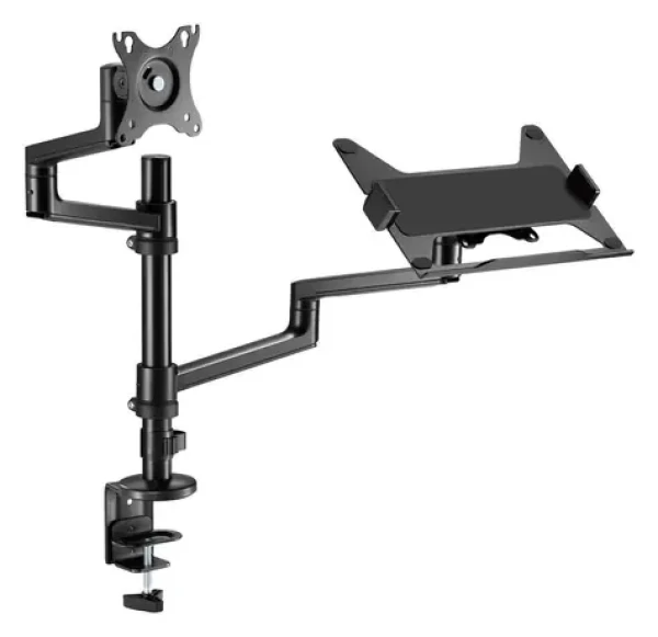 ICY BOX IB-MS622-T černá / Držák monitoru / VESA 75x75, 100x100 mm / 17-32" / rotace 360° / nosnost 13 kg (61198)