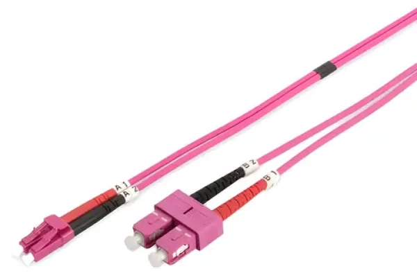 Digitus LC-SC 10m OM4 / Optický patch kabel / Multimode / Duplex / LSZH plášť (DK-2532-10-4)