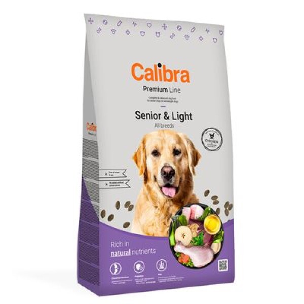Calibra Dog Premium Line Senior&Light 12kg Chicken