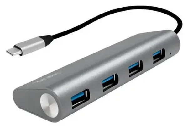 LogiLink USB-C hub 4x USB-A šedá / USB hub / USB 3.2 Gen 1 / 4 porty (UA0309)