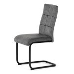 Židle jídelní, šedý samet, černá pohupová podnož