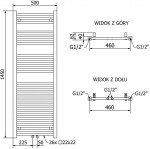 MEXEN/S - Pluton radiátor + topná tyč 1450 x 500 mm, 900 W, bílá W106-1450-500-2900-20