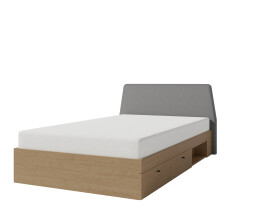 Postel Alessio AE13 - 120x200 cm Barva korpusu + barva dveří: Eukaliptus / Dub Baltic Dune