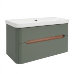 Koupelnová skříňka s umyvadlem SAT Fusion 97,5x53x45 cm eukalyptově zelená mat SATFUSION2100EZMW SATFUSION2100EZMW