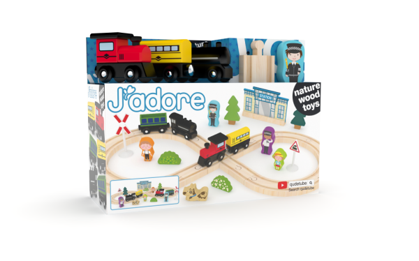 Hrací set vlakové nádraží - 34 ks - J'ADORE