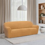 Super strečové potahy RUBINIA zlatá trojkřeslo (š. 180 - 230 cm)