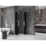 MEXEN/S - Velar L Duo sprchový kout, posuvné dveře 80 x 80, grafit, bílá 871-080-080-02-43-20