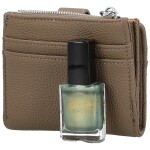 Trendy dámská mini koženková peněženka Coveri Arbi, tmavě béžová