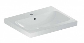 GEBERIT - iCon Umyvadlo 60x48x16 cm, s přepadem, s otvorem pro baterii, bílá 501.834.00.1