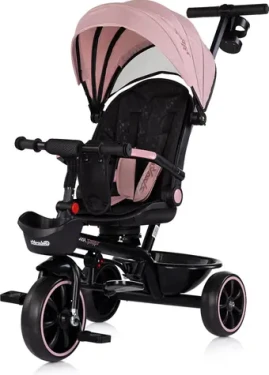 CHIPOLINO Tříkolka se stříškou Max Sport 2v1 Powder Pink