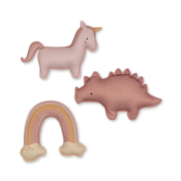 Konges Sløjd Hračky na potápění Unicorn – set 3 ks, růžová barva, textil