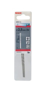 Vrták do kovu Bosch HSS-G 2,5 x 30 x 57 mm 2 ks 2608585909