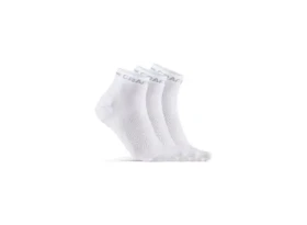 Craft Core Dry Mid 3-pack ponožky bílá vel. 43-45