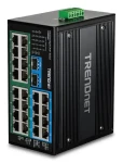 TRENDnet TI-PG262 / Průmyslový switch / 24x Gigabit / 16x PoE+ / 2x SFP / 480 W PoE / DIN-Rail (TI-PG262)