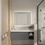 Erga Evelyn, LED zrcadlo 100x80cm, 2760 lm, 6500K, zadní osvětlení, ERG-V01-119-1080-00