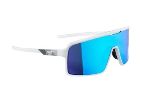 Force Static cyklistické brýle bílá/modré zrcadlové sklo