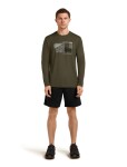 Pánské merino triko s dlouhým rukávem ICEBREAKER Mens 150 Tech Lite LS Tee Peak Bal, Dark Loden velikost: L