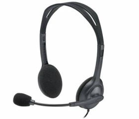 Logitech Headset H111 Stereo / Sluchátka s mikrofonem / 3.5mm jack / černá (981-001000)