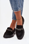 Eko Semišové Mokasíny Dámské S Dekorativní Broží Černé Valiana 39