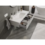 MEXEN/S - Orio koupelnová skříňka 100 cm s umyvadlem Otis, 1 šuplík, šedá mat/bílá mat 91A10-10023-1-BF62-W18M01